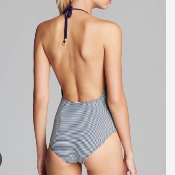 NWT Tory Burch Navy/White “Nevis Stripe” One‑Piece Swimsuit - Size Small - Picture 2 of 8